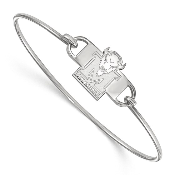Sterling Silver Marshall University Wire Bangle Sterling Silver Marshall University Wire Bangle